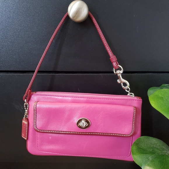 COACH Turnlock Two Tone Mini Bag/Wristlet - Picture 1 of 11